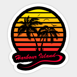 Harbour Island 80s Tropical Sunset Sticker